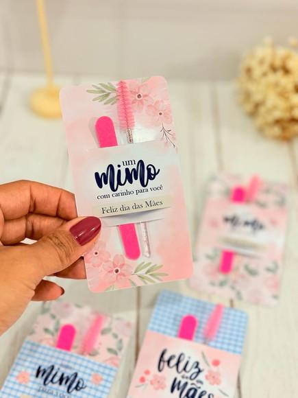 Card com Mini Lixa e Escovinha- Dia das Mães