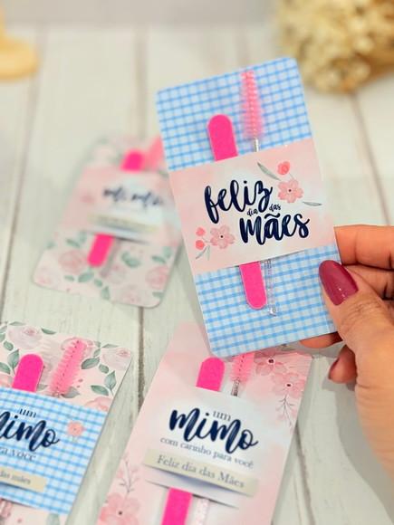 Card com Mini Lixa e Escovinha- Dia das Mães