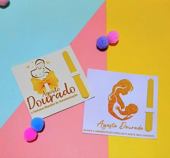 Card com Mini Lixa- Agosto Dourado