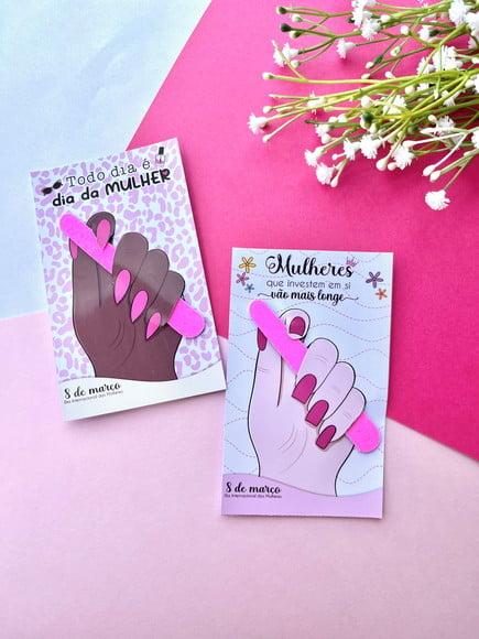 Card com Mini Lixa- Dia da Mulher