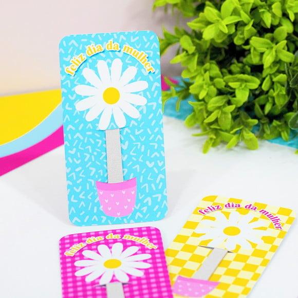 Card com Mini Lixa- Dia da Mulher