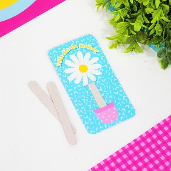 Card com Mini Lixa- Dia da Mulher