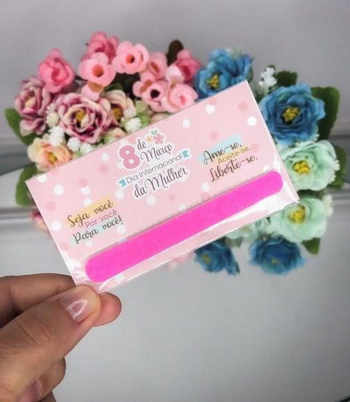 Card com Mini Lixa- Dia da Mulher