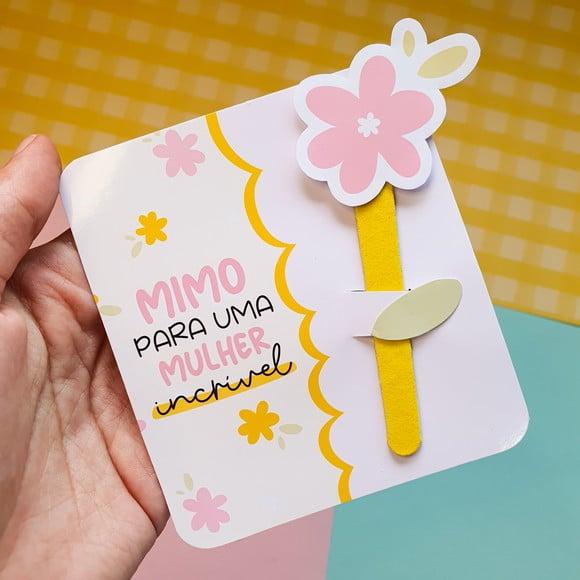 Card com Mini Lixa- Dia da Mulher