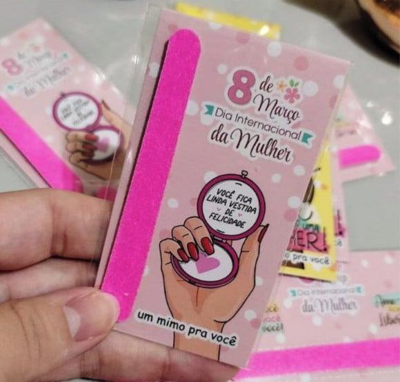 Card com Mini Lixa- Dia da Mulher