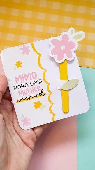 Card com Mini Lixa- Dia da Mulher