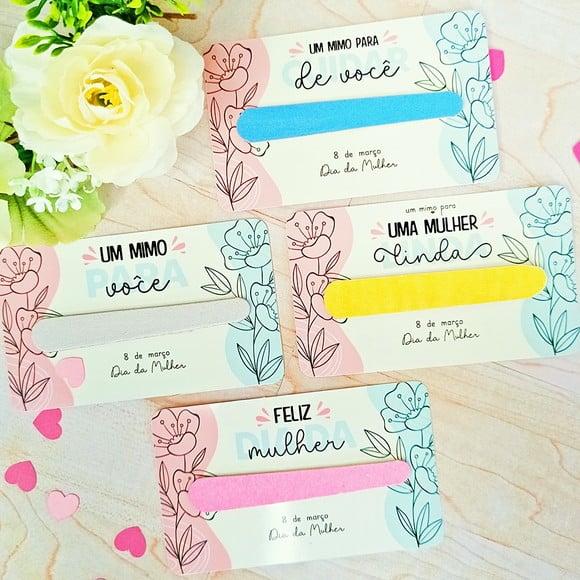 Card com Mini Lixa- Dia da Mulher