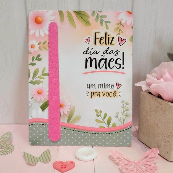 Card com Mini Lixa- Dia das Mães