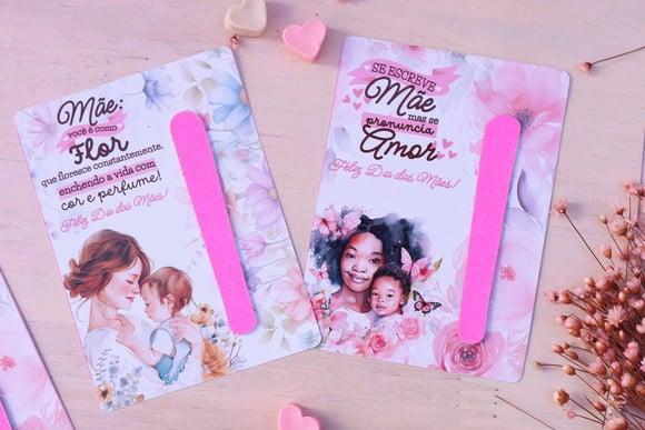 Card com Mini Lixa- Dia das Mães