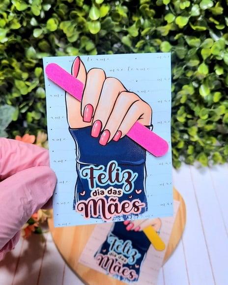 Card com Mini Lixa- Dia das Mães