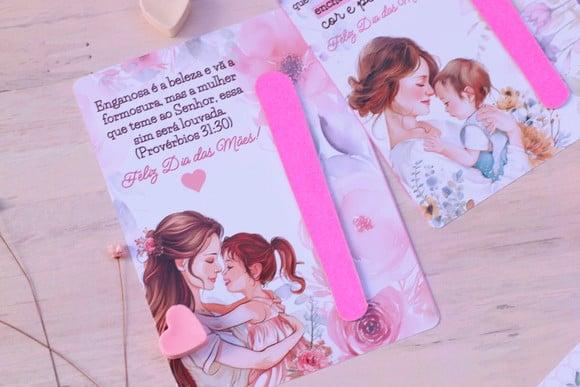 Card com Mini Lixa- Dia das Mães