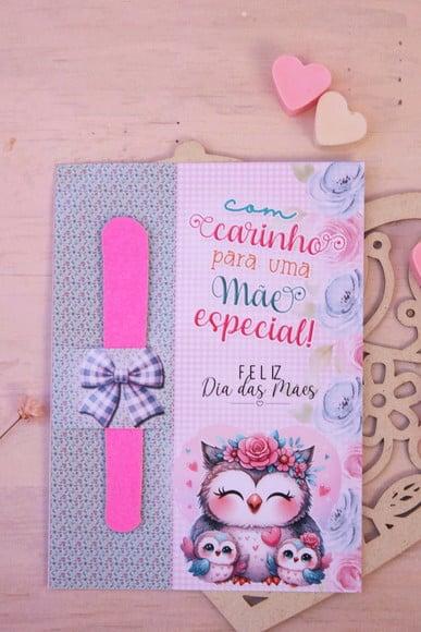 Card com Mini Lixa- Dia das Mães