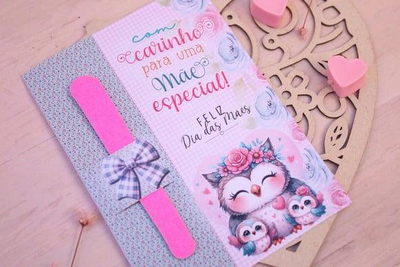 Card com Mini Lixa- Dia das Mães