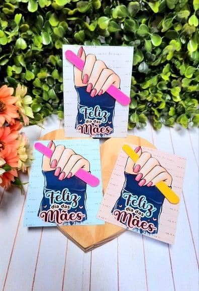 Card com Mini Lixa- Dia das Mães