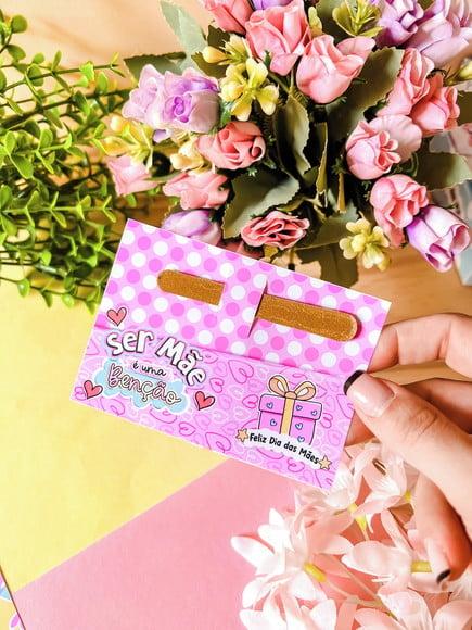 Card com Mini Lixa- Dia das Mães