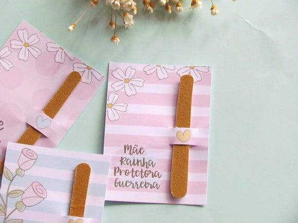 Card com Mini Lixa- Dia das Mães