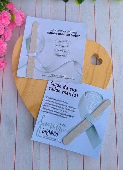 Card com Mini Lixa- Janeiro Branco