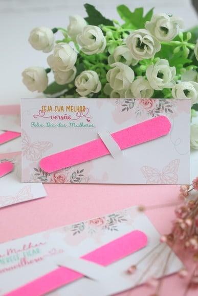 Card com Mini Lixa- Dia das Mulheres