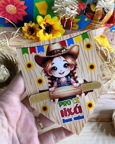 Card com Mini Lixa- Festa Junina