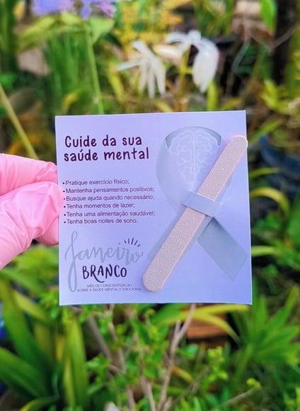 Card com Mini Lixa- Janeiro Branco