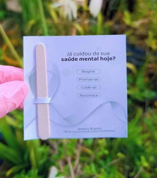 Card com Mini Lixa- Janeiro Branco