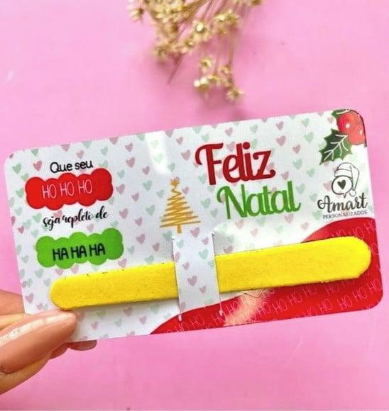 Card com Mini Lixa- Feliz Natal