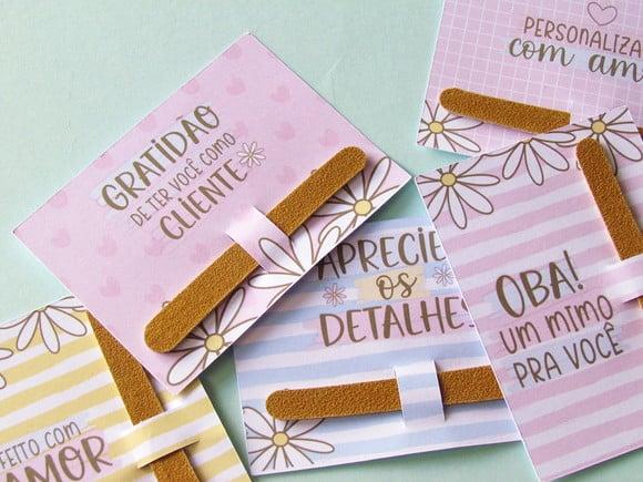 Card com Mini Lixa- Mimo cliente