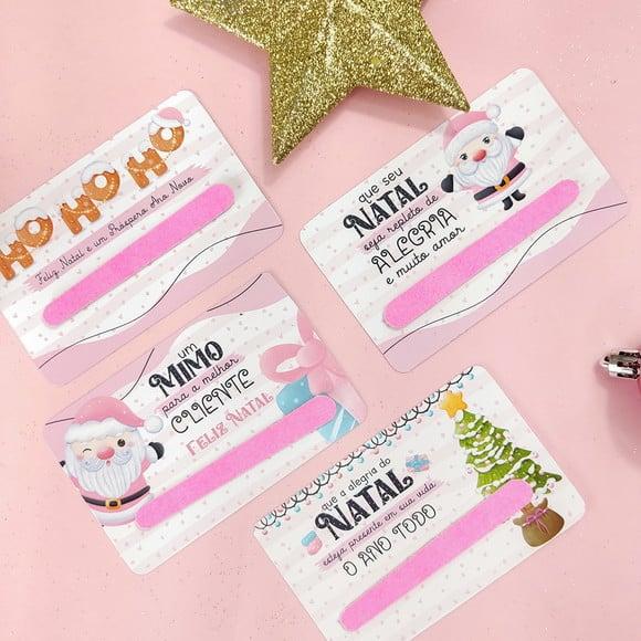 Card com Mini Lixa- Natal