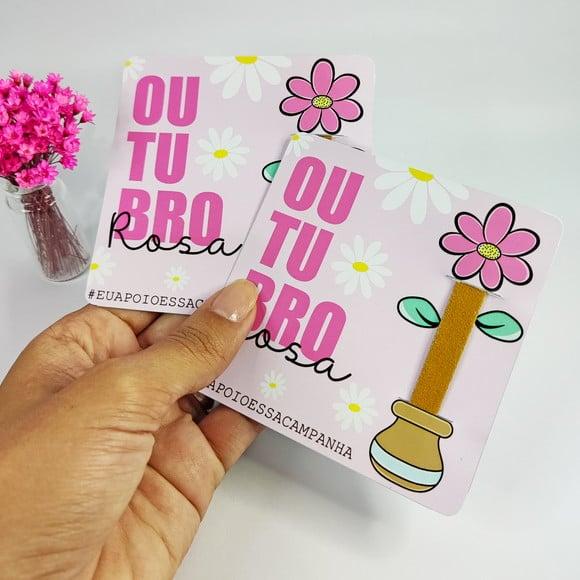 Card com Mini Lixa- Outubro Rosa