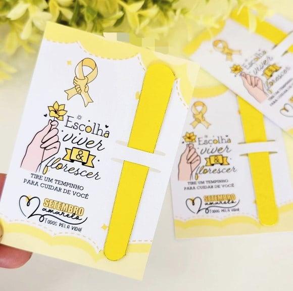 Card com Mini Lixa- Setembro Amarelo