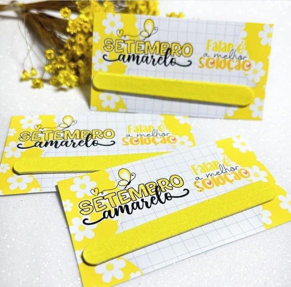 Card com Mini Lixa- Setembro Amarelo