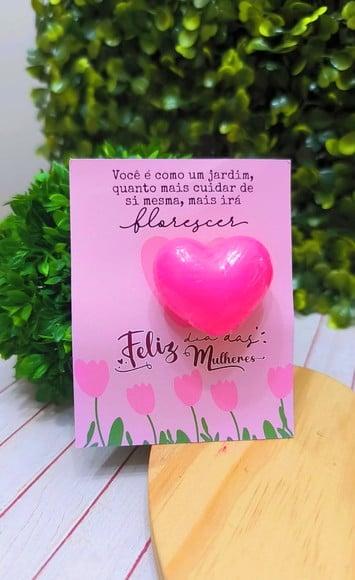 Card com Mini Sabonete- Dia da Mulher