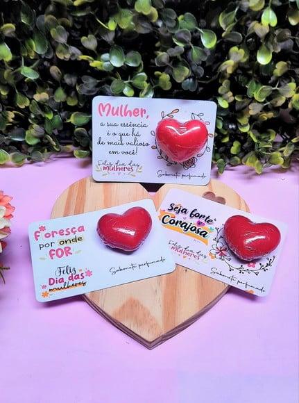 Card com Mini Sabonete- Dia da Mulher