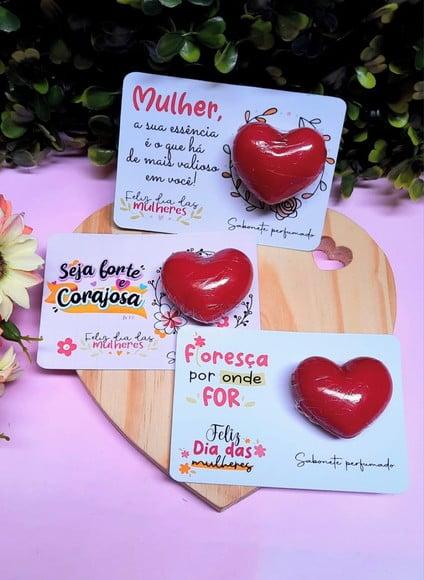 Card com Mini Sabonete- Dia da Mulher
