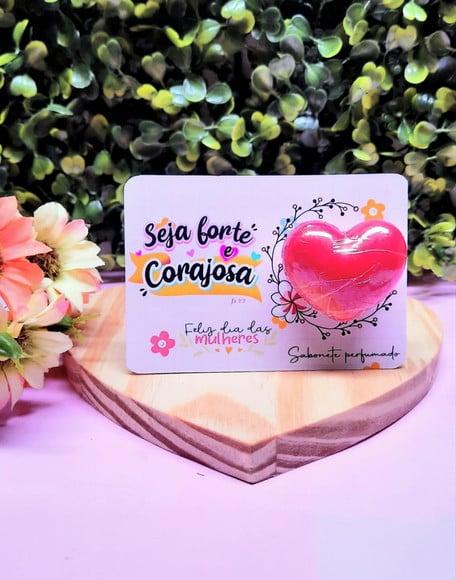 Card com Mini Sabonete- Dia da Mulher