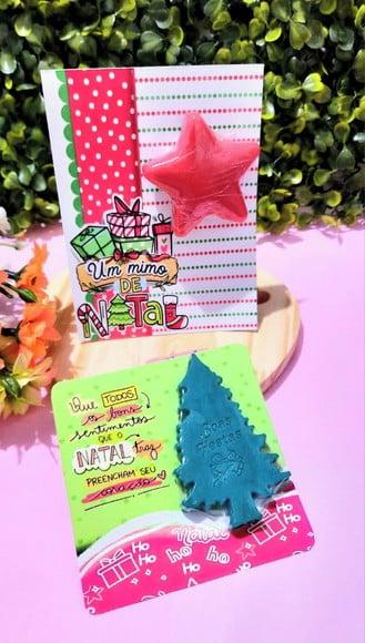 Card com Mini Sabonete- Natal
