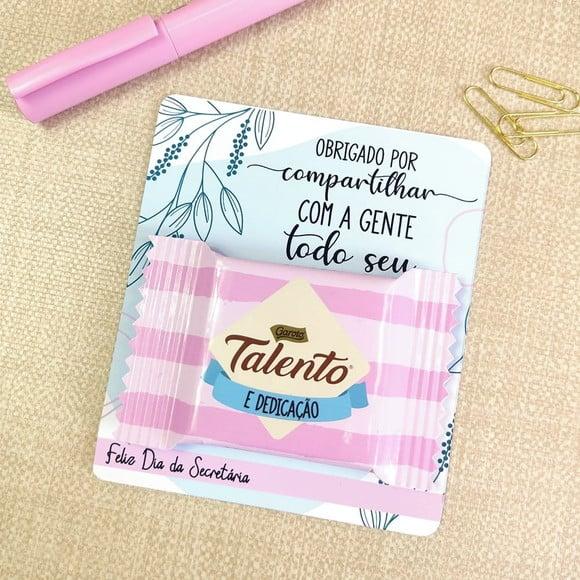 Card com Mini Talento- Dia da Secretária