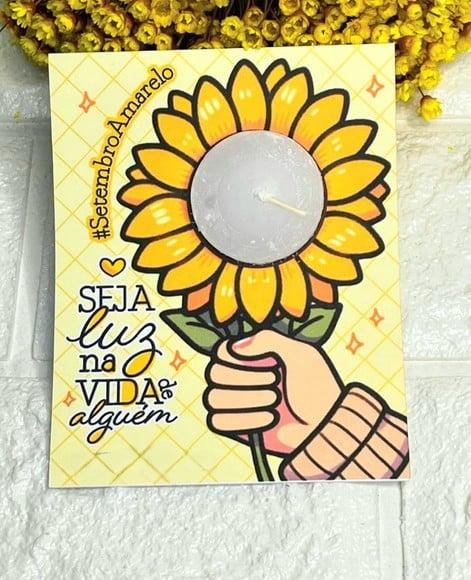 Card com Mini Velinha- Setembro Amarelo