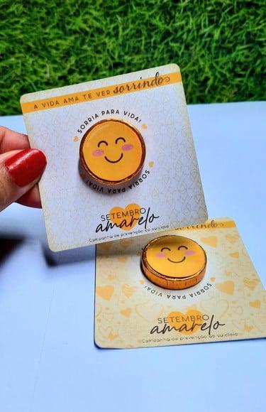 Card com Moedinha de Chocolate ao Leite- -leia a Descrição!