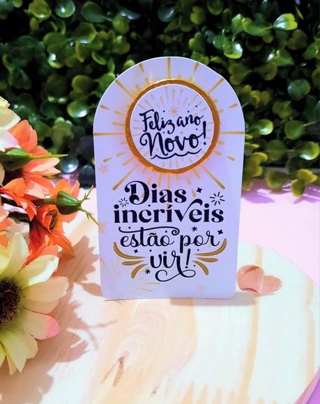 Card com Moedinha de Chocolate ao Leite- Ano Novo