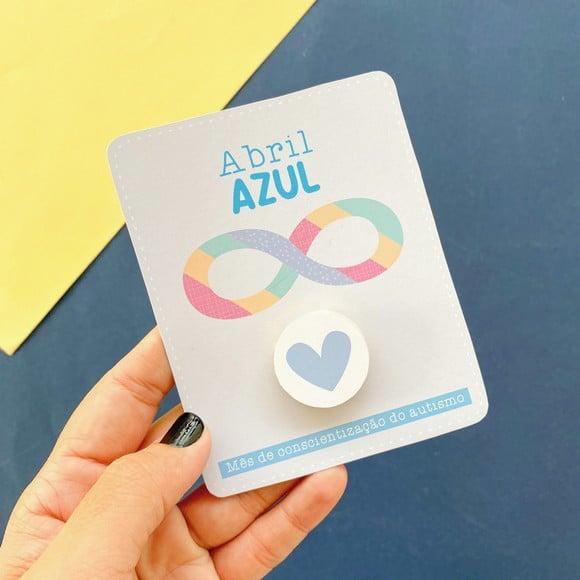 Card com Moedinha de Chocolate ao Leite- Autismo