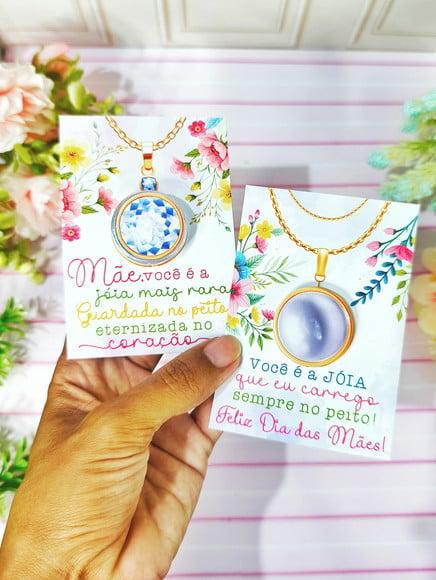 Card com Moedinha de Chocolate ao Leite- Dia das Mães
