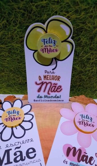 Card com Moedinha de Chocolate ao Leite- Dia das Mães