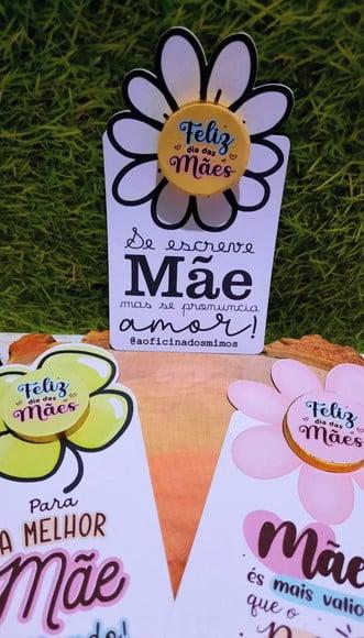 Card com Moedinha de Chocolate ao Leite- Dia das Mães