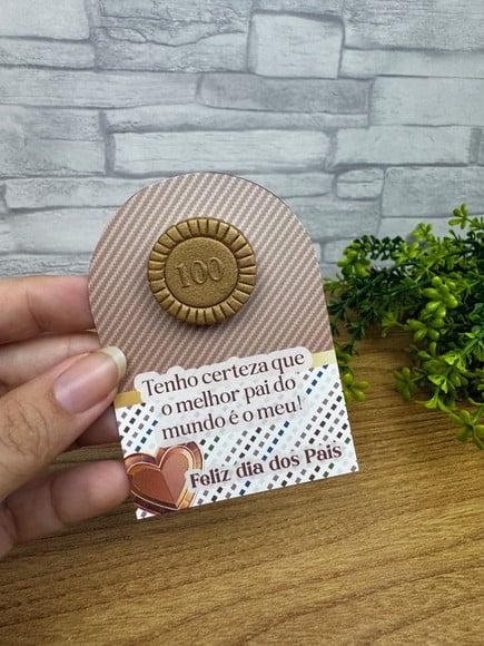 Card com Moedinha de Chocolate ao Leite- Dia dos Pais