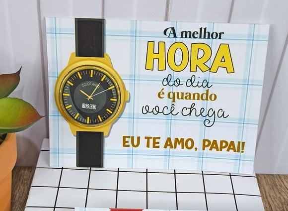 Card com Moedinha de Chocolate ao Leite- Dia dos Pais