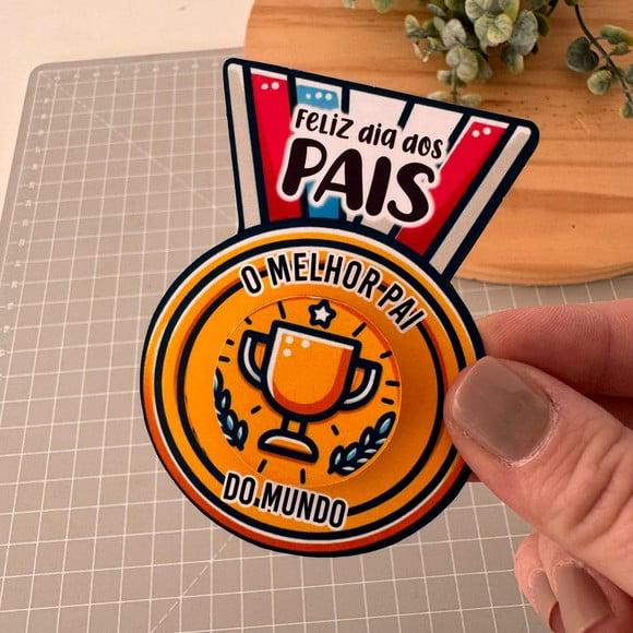 Card com Moedinha de Chocolate ao Leite- Dia dos Pais