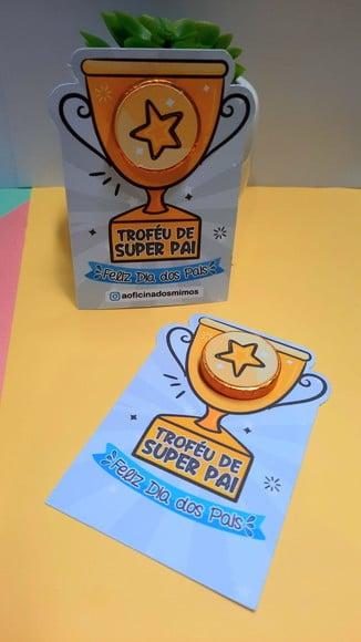 Card com Moedinha de Chocolate ao Leite- Dia dos Pais
