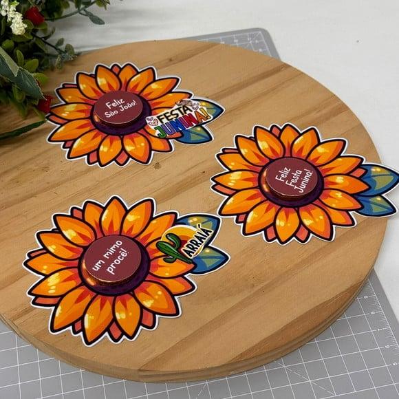 Card com Moedinha de Chocolate ao Leite- Festa Junina