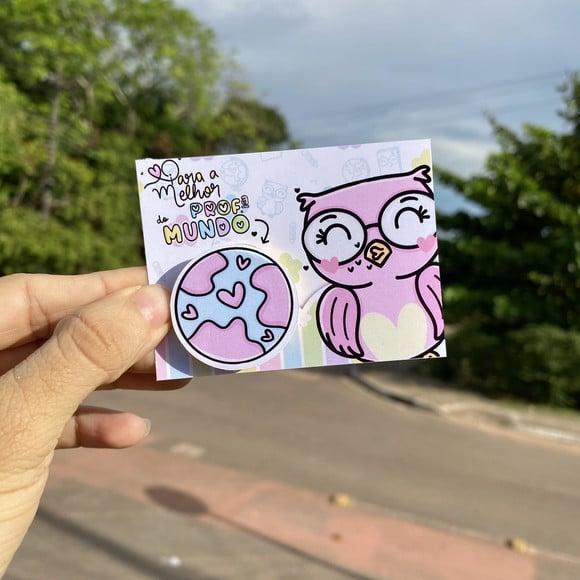Card com Moedinha de Chocolate ao Leite- Dia dos Professores